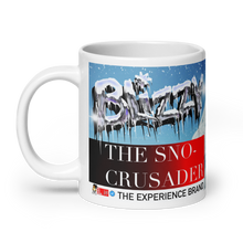 Load image into Gallery viewer, BLIZZY The SNO-CRUSADER “Forever Winter” White glossy mug