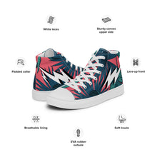Load image into Gallery viewer, Men’s INFINITE ENERGY “FLORAL” high top canvas shoes