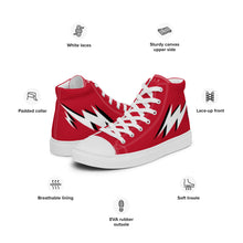Load image into Gallery viewer, Men’s RED VISION high top canvas shoes