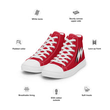 Load image into Gallery viewer, Men’s RED VISION high top canvas shoes