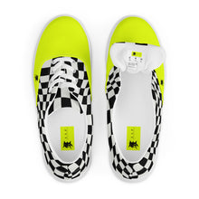 Load image into Gallery viewer, HUSTLE MODE 1 “VOLT YELLOW” Men’s lace-up canvas shoes