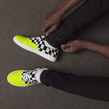Load image into Gallery viewer, HUSTLE MODE 1 “VOLT YELLOW” Men’s lace-up canvas shoes