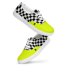Load image into Gallery viewer, HUSTLE MODE 1 “VOLT YELLOW” Men’s lace-up canvas shoes