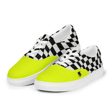 Load image into Gallery viewer, HUSTLE MODE 1 “VOLT YELLOW” Men’s lace-up canvas shoes