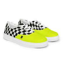 Load image into Gallery viewer, HUSTLE MODE 1 “VOLT YELLOW” Men’s lace-up canvas shoes