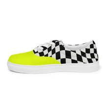 Load image into Gallery viewer, HUSTLE MODE 1 “VOLT YELLOW” Men’s lace-up canvas shoes