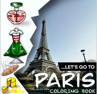 “LET’S GO TO PARIS” Coloring Book (PDF Digital Download)