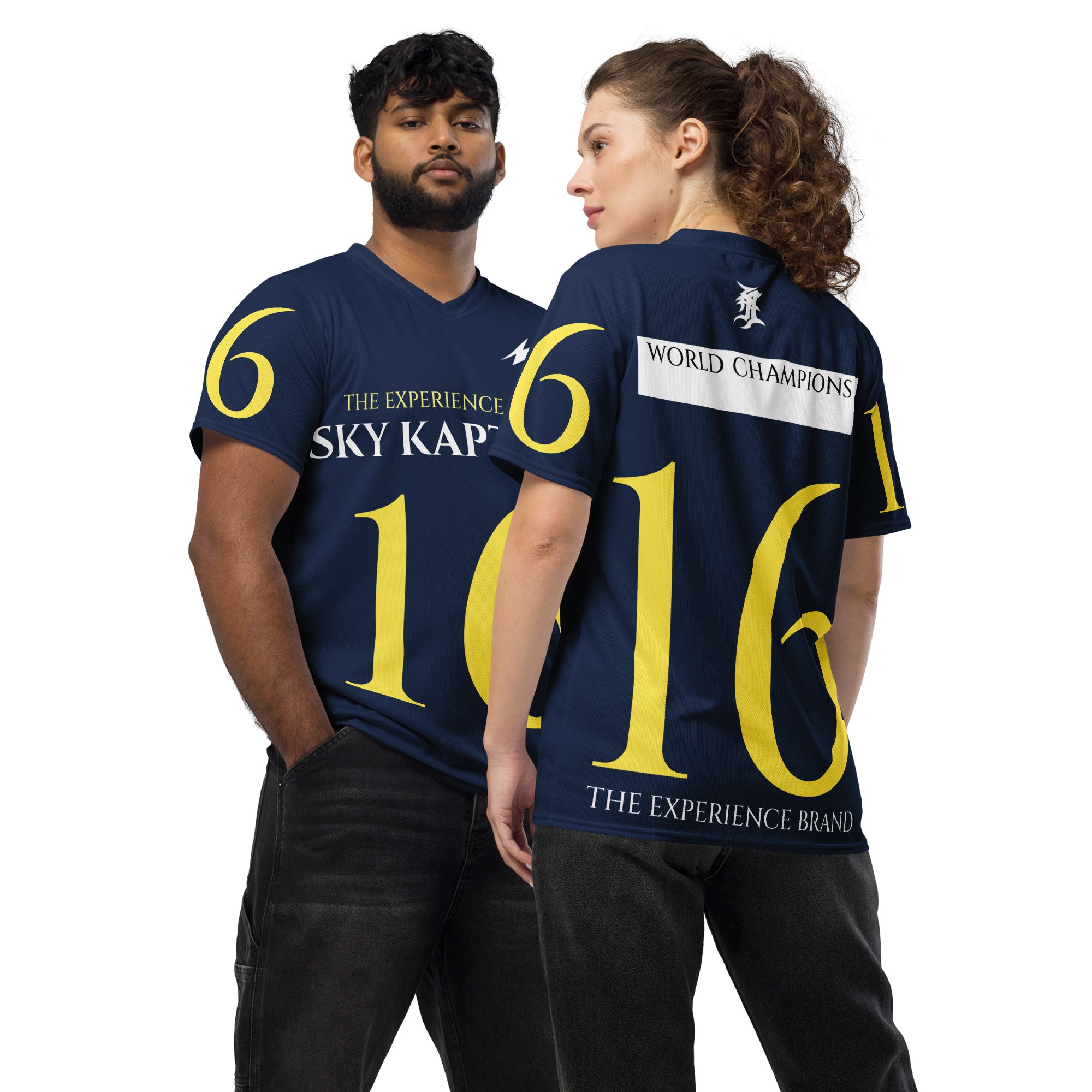 THE EXPERIENCE SKY KAPTAINS Recycled sports jersey SHOP THE OCEAN EXPERIENCE BRAND