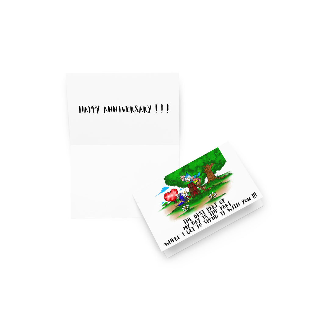 HAPPY ANNIVERSARY “LOVE BIRDS” Greeting card