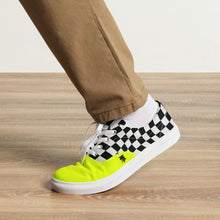 Load image into Gallery viewer, HUSTLE MODE 1 “VOLT YELLOW” Men’s lace-up canvas shoes
