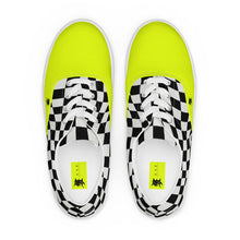 Load image into Gallery viewer, HUSTLE MODE 1 “VOLT YELLOW” Men’s lace-up canvas shoes
