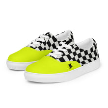 Load image into Gallery viewer, HUSTLE MODE 1 “VOLT YELLOW” Men’s lace-up canvas shoes
