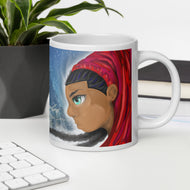 BLIZZY The SNO-CRUSADER “Forever Winter” White glossy mug