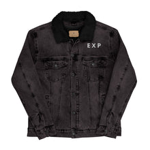 Load image into Gallery viewer, DENIM EXCHANGE: T H E•E X P denim sherpa jacket
