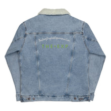 Load image into Gallery viewer, DENIM EXCHANGE: T H E•E X P denim sherpa jacket
