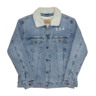 DENIM EXCHANGE: T H E•E X P denim sherpa jacket