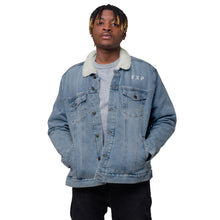 Load image into Gallery viewer, DENIM EXCHANGE: T H E•E X P denim sherpa jacket
