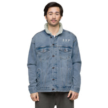 Load image into Gallery viewer, DENIM EXCHANGE: T H E•E X P denim sherpa jacket
