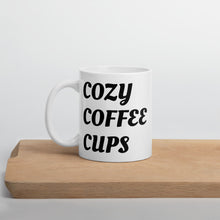 Load image into Gallery viewer, COZY COFFEE CUPS White glossy mug
