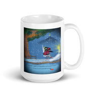 BLIZZY and FLURRY the PENGUIN White glossy mug